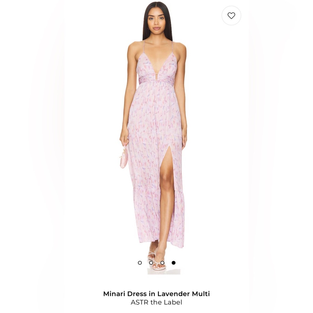 Astr Minari Dress Lavender Multi Maxi
